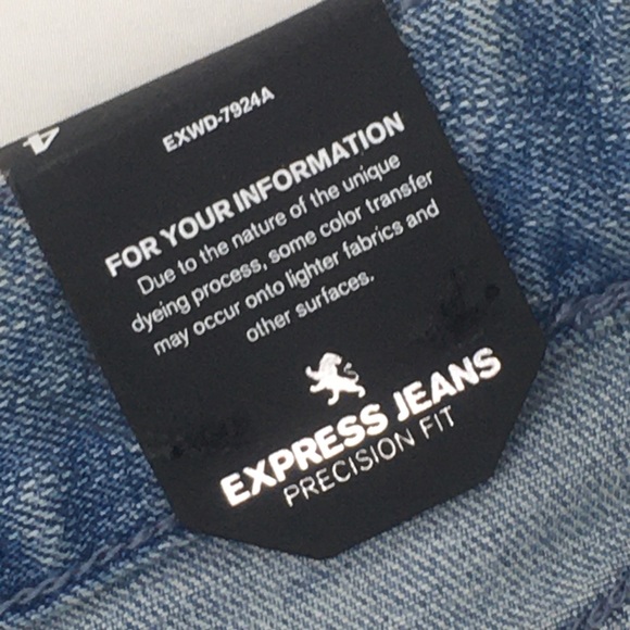 EXPRESS Distressed Fray Hem Denim Jean Shorts Rose Size 4 - Picture 10 of 11